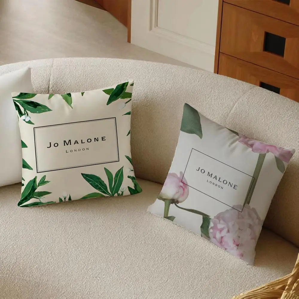 Luxury Fragrance Jo Malone London-L Cushion Cover Daily Washable Linen Pillowcase Soft  for Sofa Bed Home Room Decor