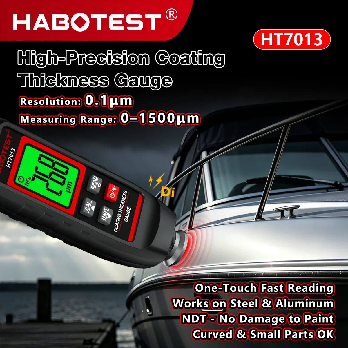 HABOTEST HT7013 Coating Thickn - Paint Thickness Gauge recension och pris