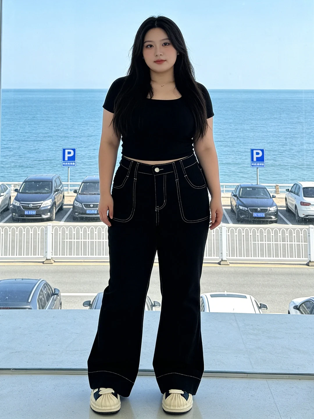 

Женские джинсы больших размеров с высокой талией, свободные, широкие, в пол, винтажные, комфортные, дышащие