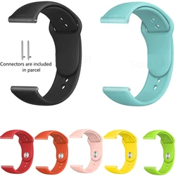 Bracelet en silicone 22mm 20mm 18mm, pour Samsung Galaxy watch 3/4 Classic/5/5 pro/3 Gear S2 S3 amazfit bip huawei GT 2 active 2