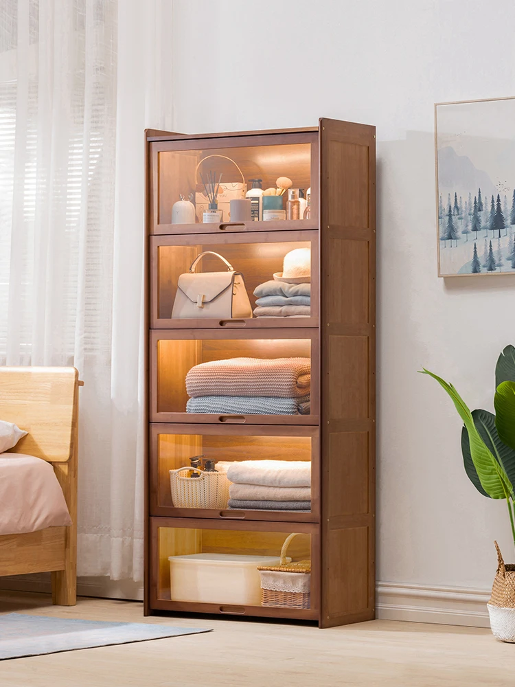 Wardrobe, special locker for quilt in household bedroom, simple wardrobe, small solid wood storage cabinet for rental room
