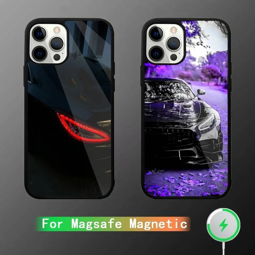 

Cls 63 AMG Car Headlights Phone Case For iPhone 17,16,15,14,13,12,11,Pro,Max,Plus,Mini,SE4,E Magnetic Magsafe Wireless Charging