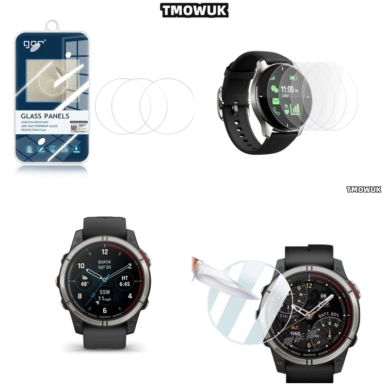 

For Garmin Quatix 7 Pro Quatix7 Elegant Design Screen Guard, 9H Toughness