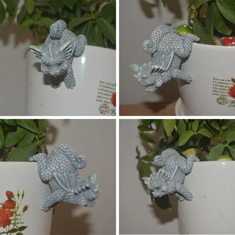 

Halloween Resin Animal Pendant Cartoon Little Dragon Hanging Cup Hanging Flower Pot Garden Home Creative Pendant Resin Crafts