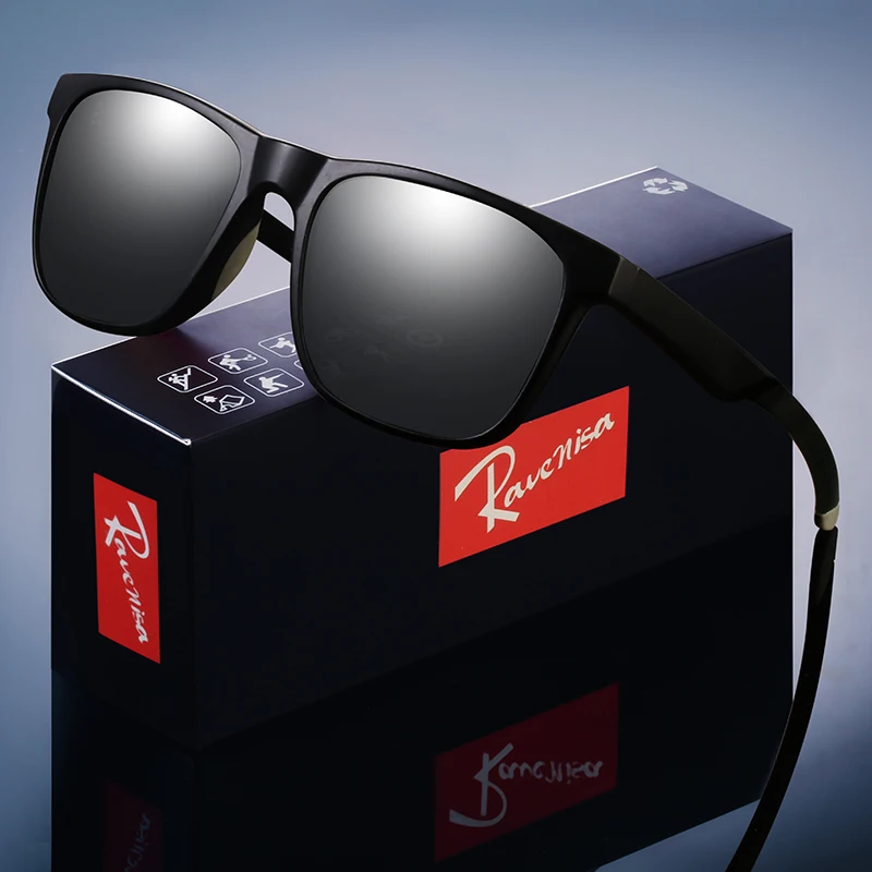 Fashion Square Polarized Sunglasses man Driving Fishing Luxury Brand Designer UV400 Eyewear