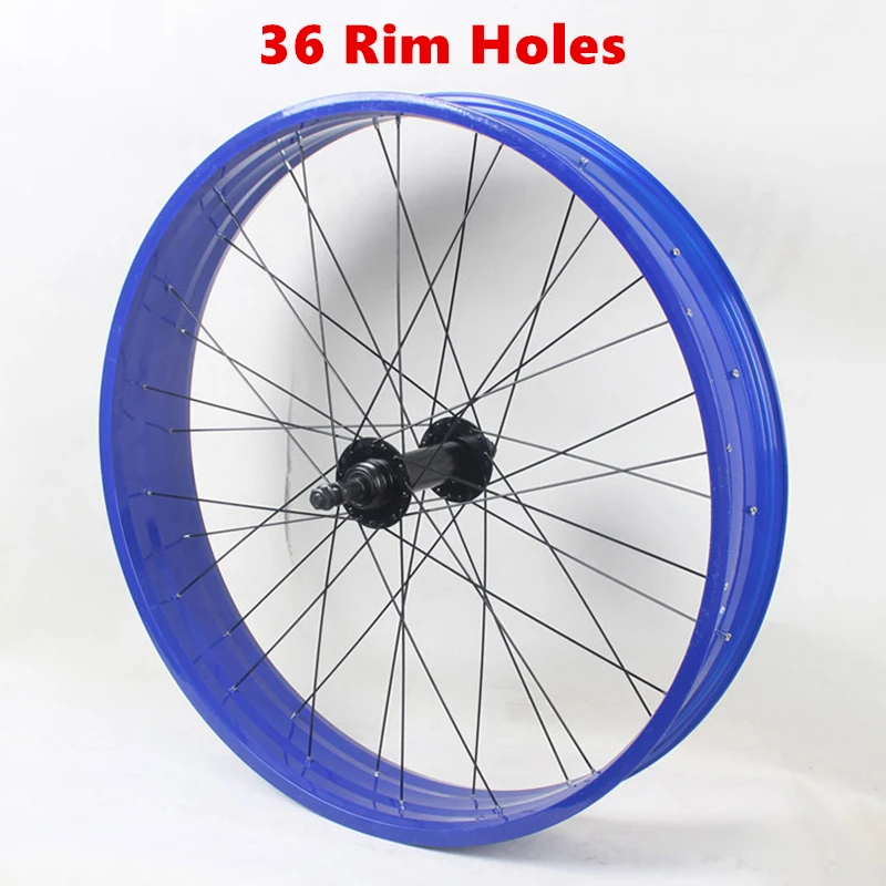 26X4.0 Snowbike Wheel Set Wide Rim Aluminum Alloy 26 Inch ATV Fat Bike Parts Fatbike 36 Holes Disc Brake