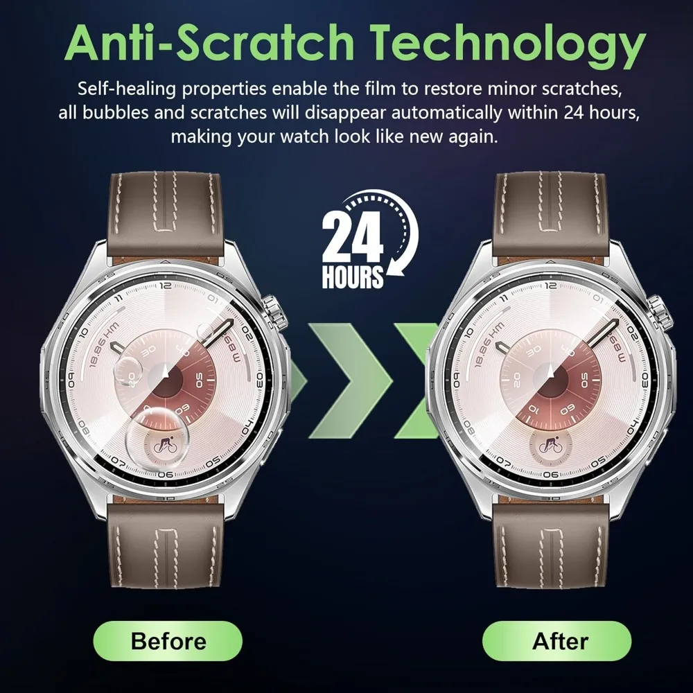 5-1Pcs Tempered Glass for Huawei Watch GT 6 5 4 3 2 Screen Protector 41mm 46mm Case-friendly Glass Protective Film for GT6 Pro