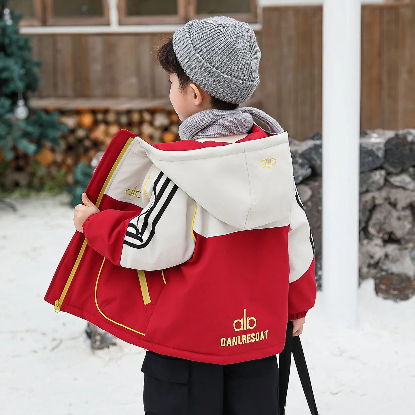 

Утепленная флисовая куртка для мальчиков на осень-зиму, модная хлопковая парка для малышей, молодежная, стандартного кроя, водонепроницаемая, длинная, с воротником-стойкой