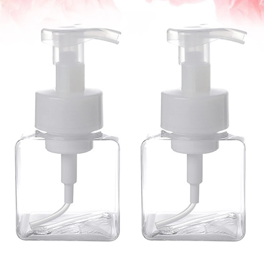 2 個 250 ミリリットル発泡ポンプボトル大容量再利用可能な旅行容器シャンプーローションボディウォッシュ詰め替え可能ポータブル