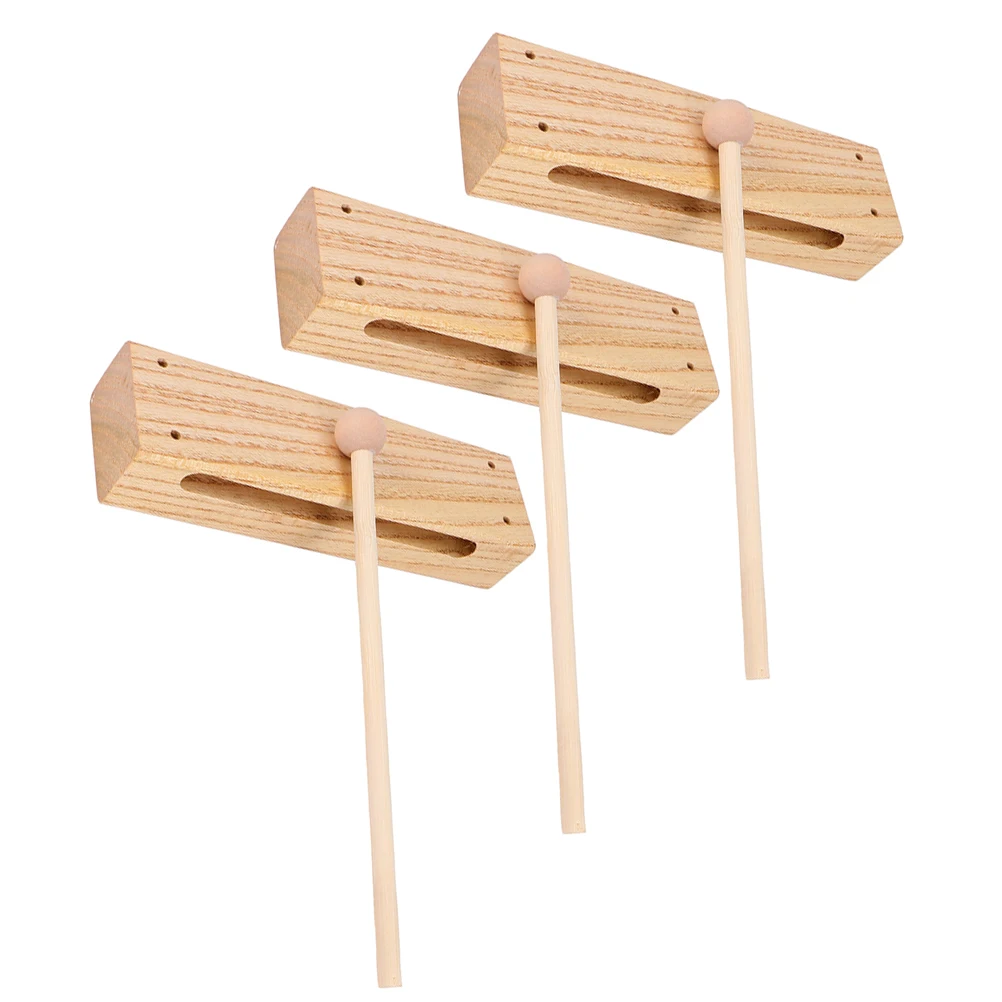 

3 Sets Orff Percussion Instrument Instruments for Kids Castanets Drum Jam Block Wood Rhythm with Mallet Child