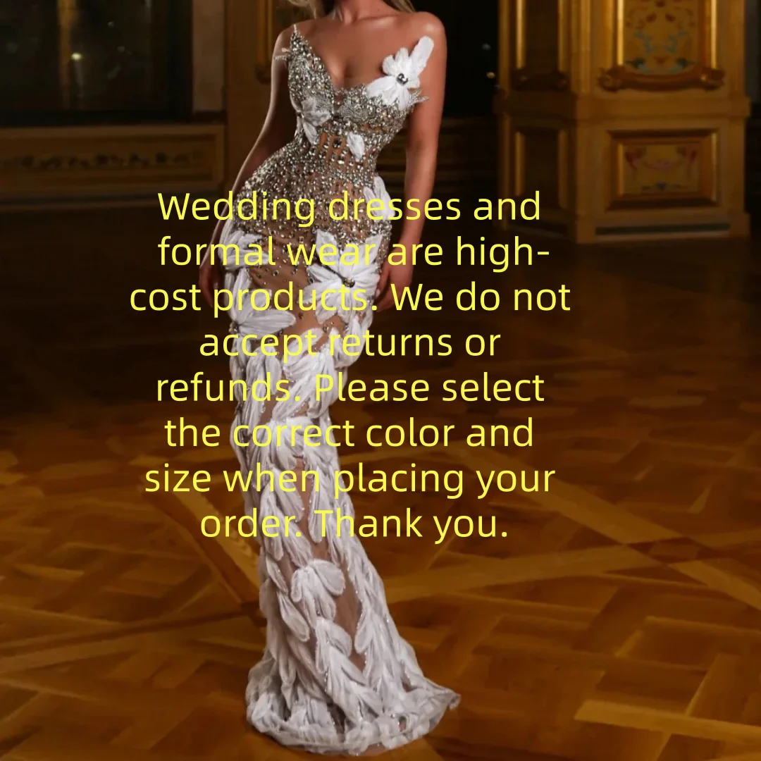 Sexy Wedding Dresses Vestidos De Novia Strapless Crystal Bridal Gowns See Through Flowers Illusion Mermaid Princess Customized