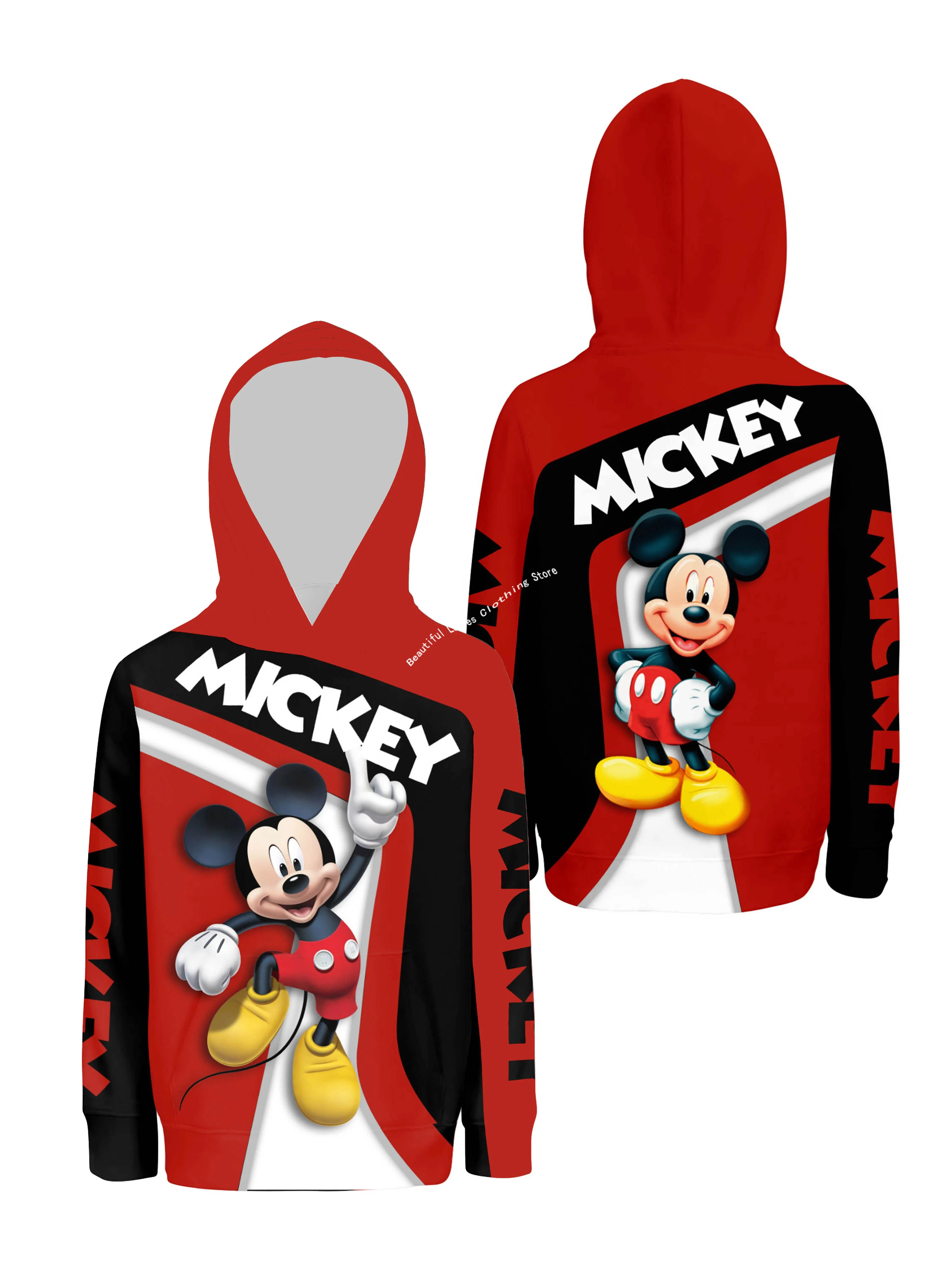 Mickey Mouse automne/hiver femmes mode col rond sweats à capuche confortable Style décontracté confortable Y2K sweat à capuche pour femme