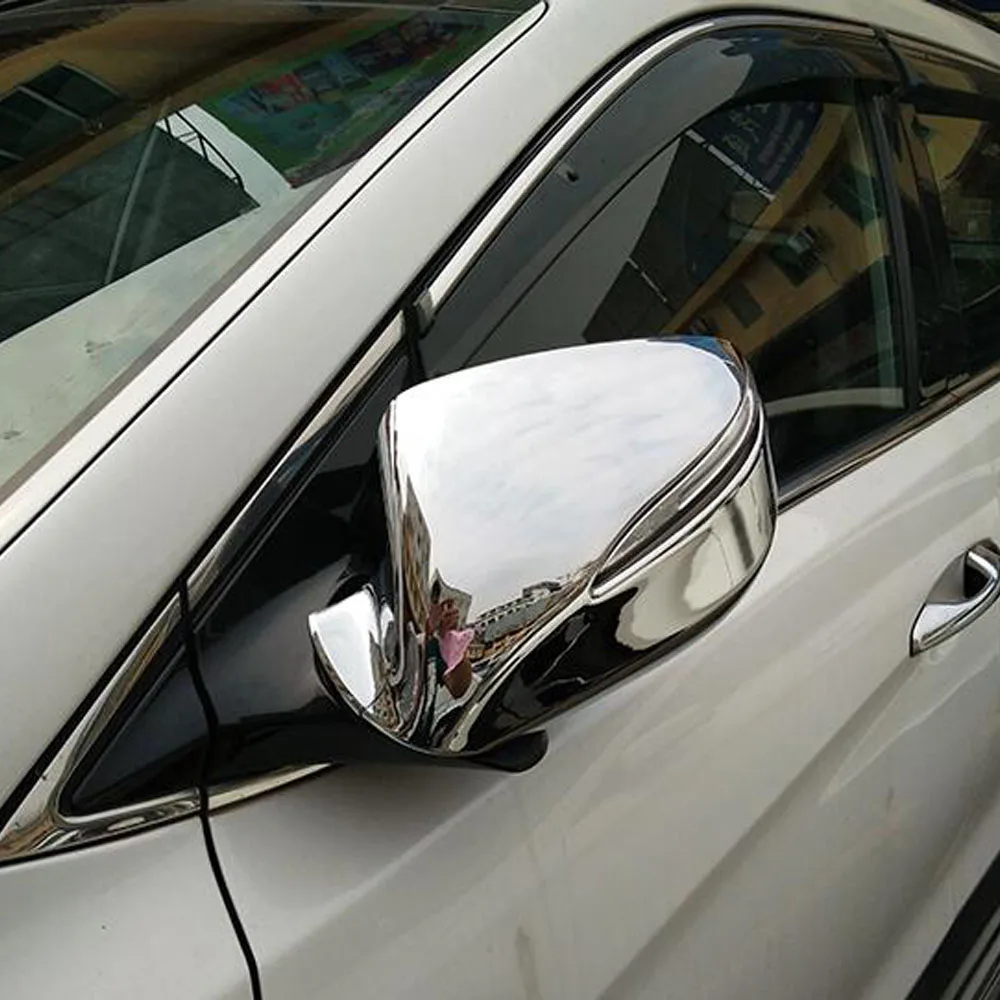 ABS Chrome Sticks For Hyundai IX45 SantaFe 2013 2014 2015 2016 2017 2018 Rear View Eyebrow Side Glass Mirror Cover Trim Frame