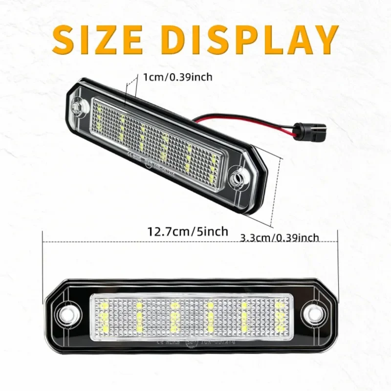 2 pièces, éclairage de plaque d'immatriculation à LED pour Honda Civic Coupé 1996-2000, berline 1996-1998, hayon 1992-1995, Del Sol, lampe de plaque 34100-S04-A01