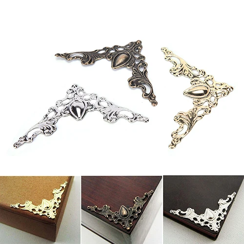 12PCS Decorative Protector Cover For Antique Brass Jewelry Box Protector Metal Corner