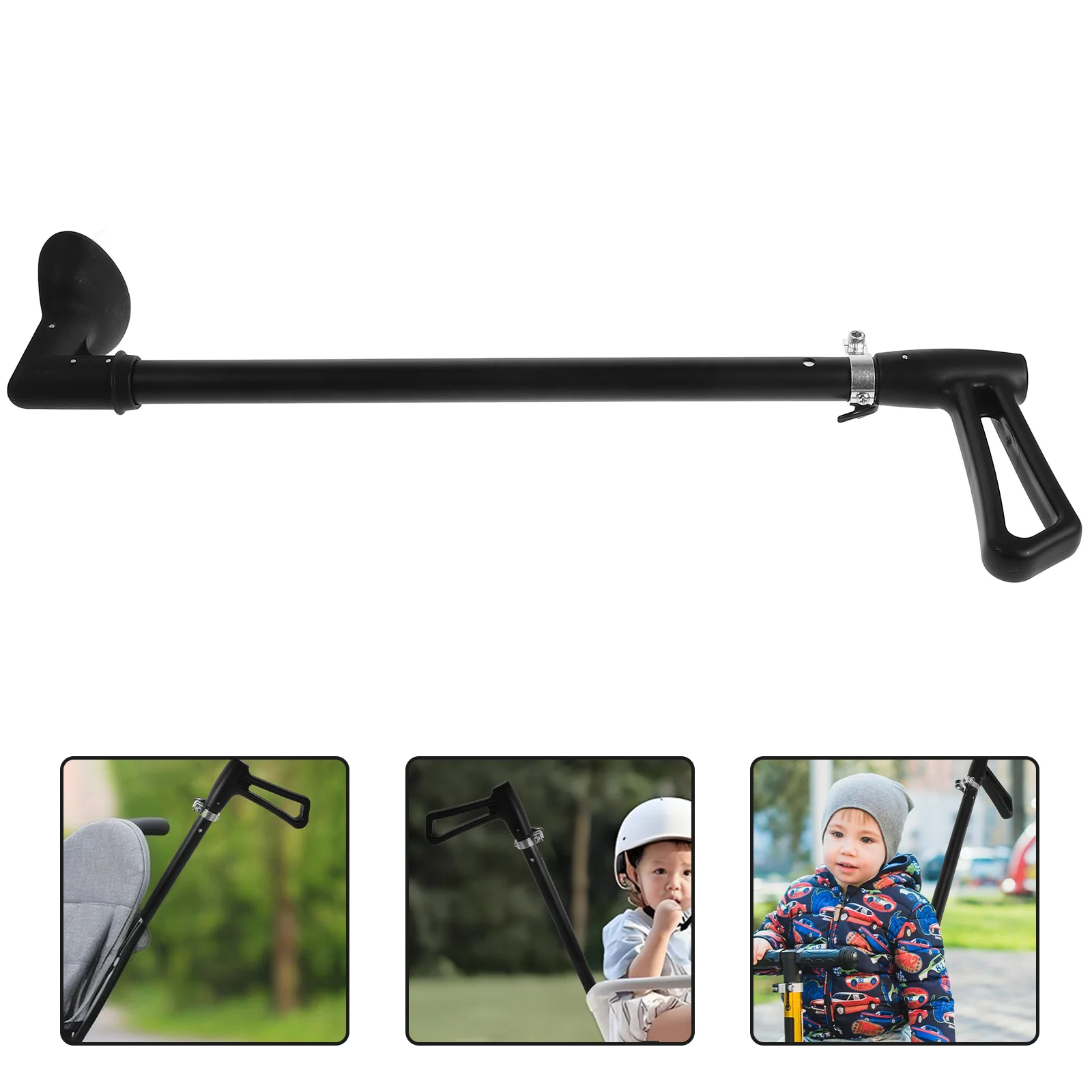 

Scooter Push Handle Stroller Replacement Rod Toddler Car Connector Ergonomic Grip Durable Plastic Bar Easy Install Stable