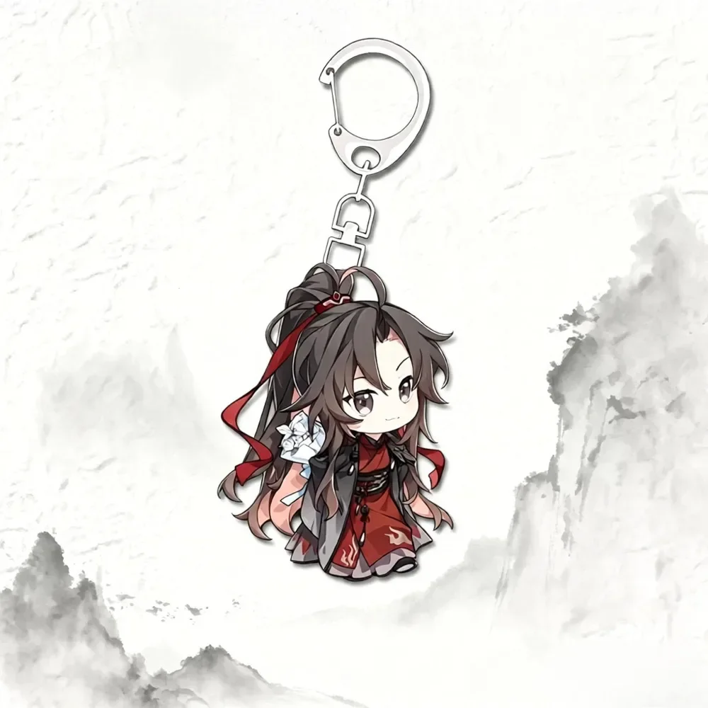 Anime Grandmaster of Demonic Cultivation Q Version Acrylic Keychain Wei Wuxian Lan Wangji Cartoon Pendant Charms Backpack Decor