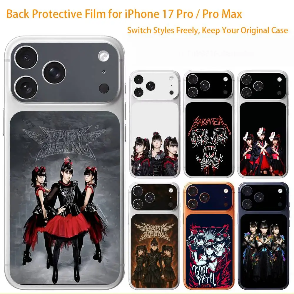

B-BABYMETAL R-Rock Band 3D-наклейка на весь корпус для iPhone 17/Pro/Pro Max, цветная защитная наклейка на заднюю панель