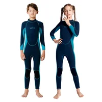 Traje de neopreno de 3MM para niños, traje de baño con cremallera trasera para surf y snorkel, traje de baño de manga larga para niños y niñas, traje de baño para deportes acuáticos