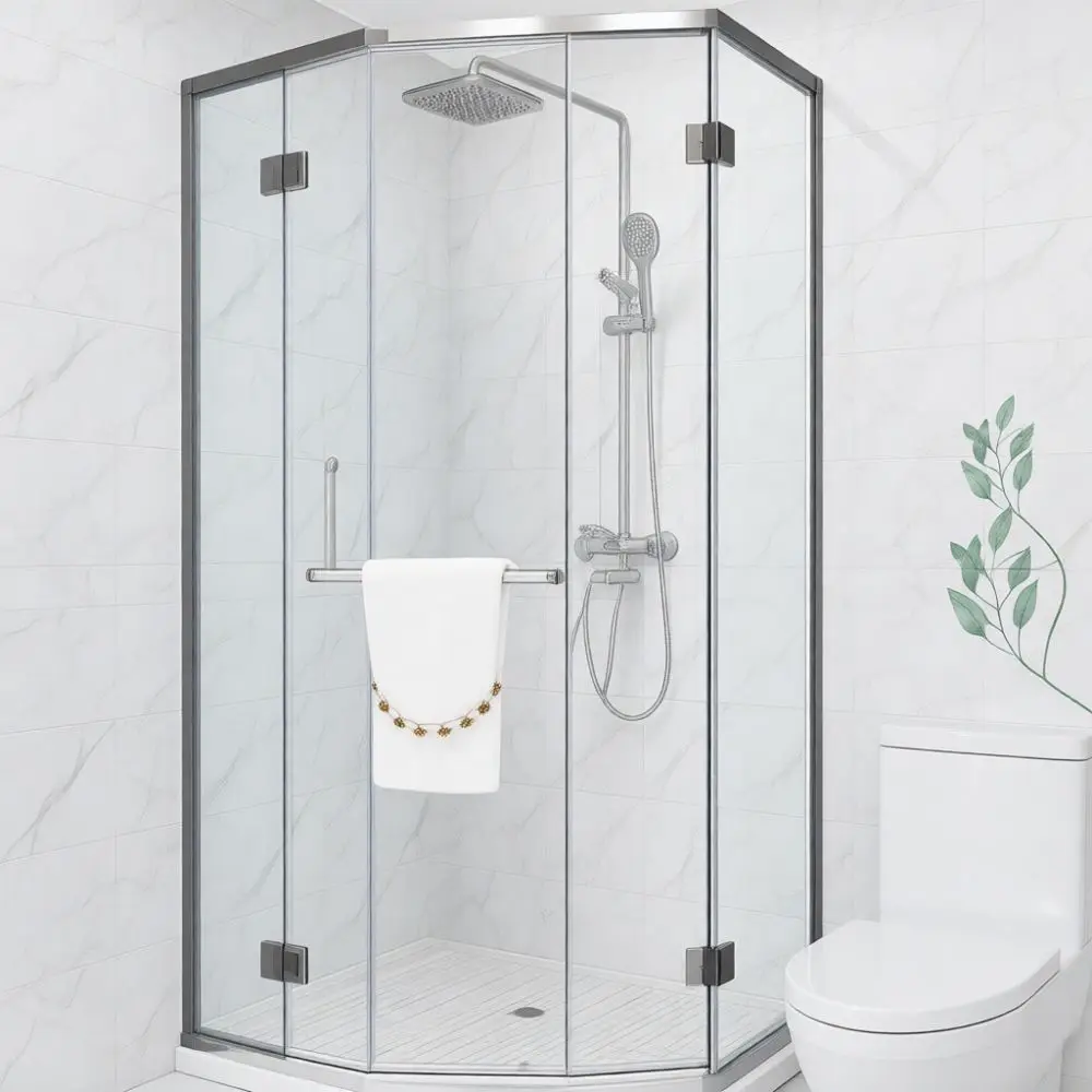 Durable Shower Enclosure Connector 304 Stainless Steel Round Tube Fitting 19mm 25mm Bathroom Hardware Partition Clamp