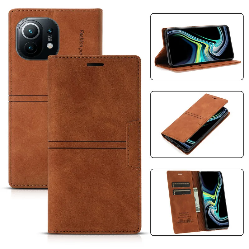 Funda con tapa para Xiaomi 14T 5G, funda tipo billetera de cuero magnética para Xiaomi 14T 13T 12T 11T 12 13 Pro, funda de lujo Mi 11 10T Lite