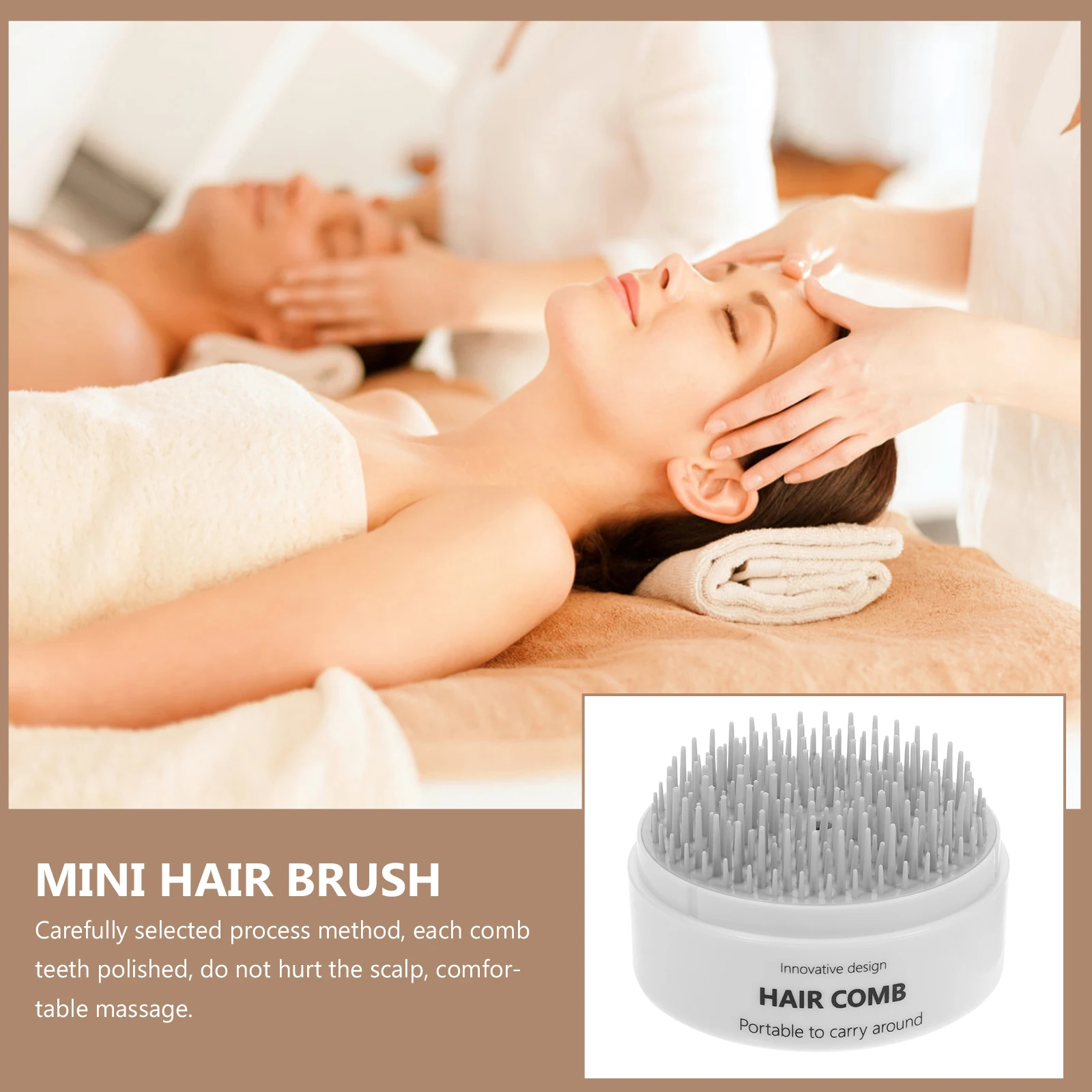 

Portable Mini Comb Travel Hair Brush Pink Paddle Teeth Massage Scalp Detangling Women Reliable Material Lightweight