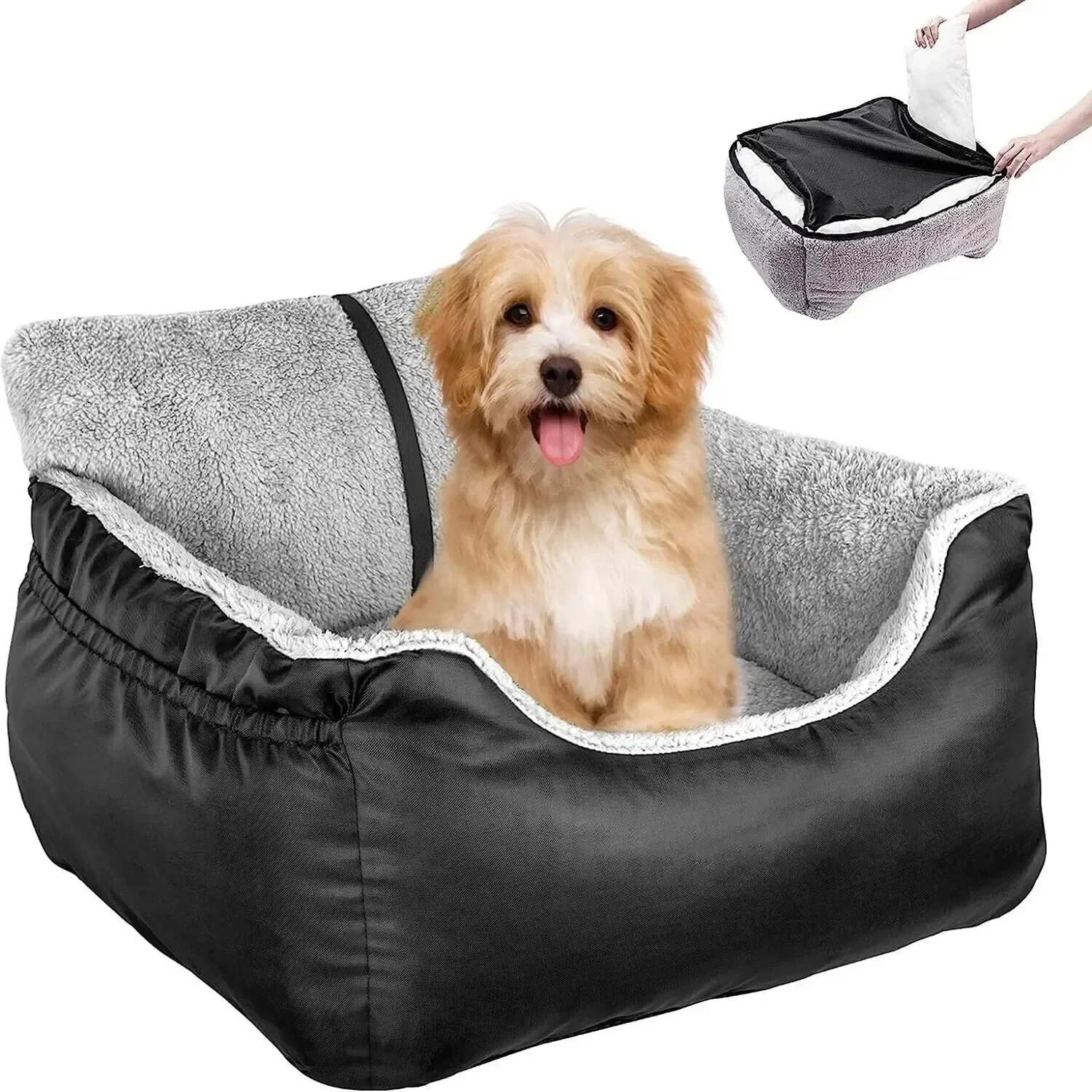 

Pet Car Seat for Large Medium Dogs Soft Comfortable Pet Travel Carrier Bed Removable Cleaning Multi-functional Dog Bed Kennel