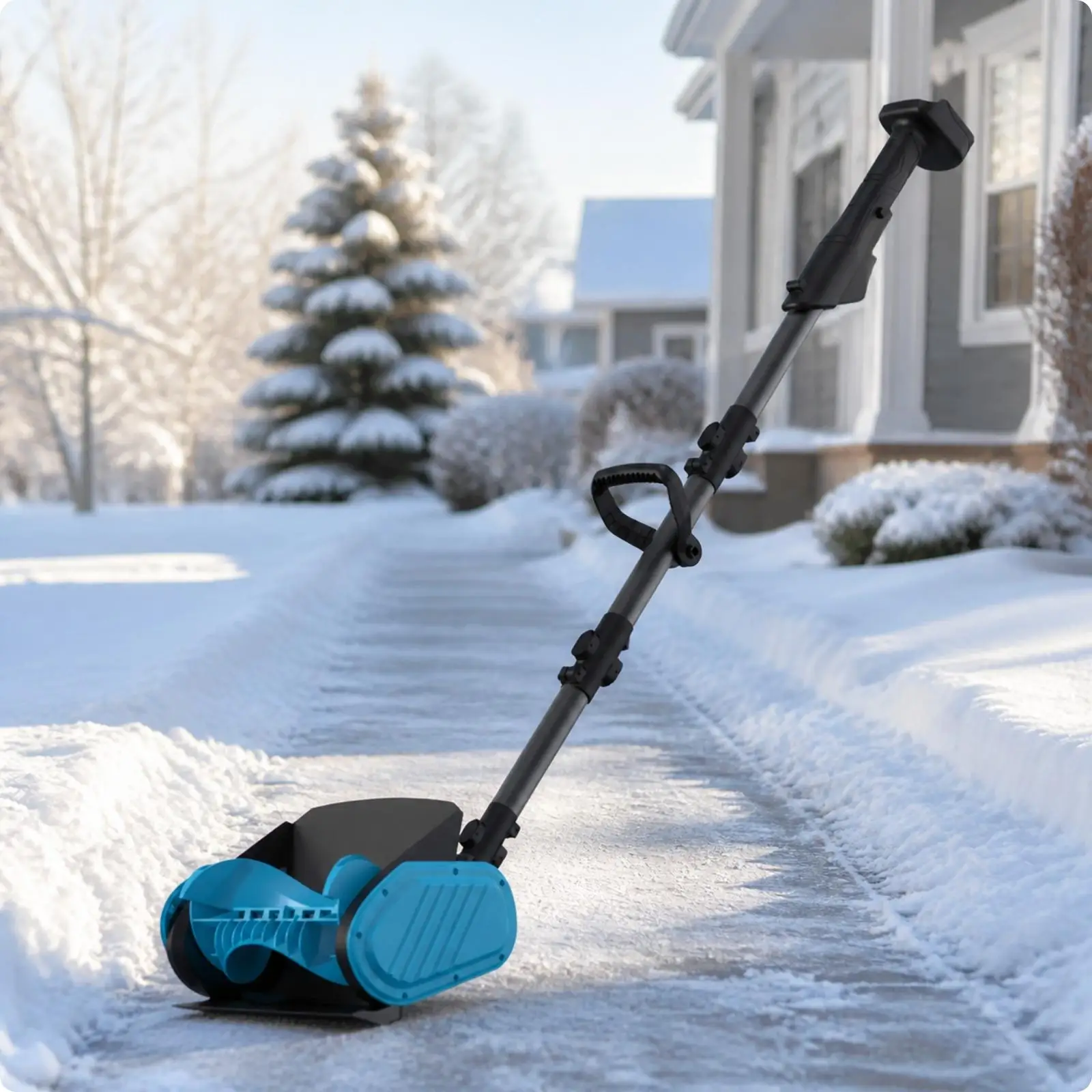 Lightweight Snow Removal Machine Handheld Snow Blower Attachment for Driveway Sidewalk Step and Porch Clearing