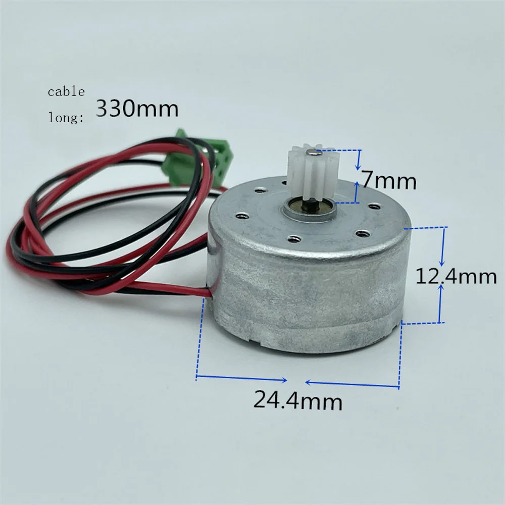 RF-300C-07800 Silent Motor DC 3-12V 7000 RPM Micro Mute 24mm Round Spindle Motor Metal Brush for DIY Solar Power Scientific Toy