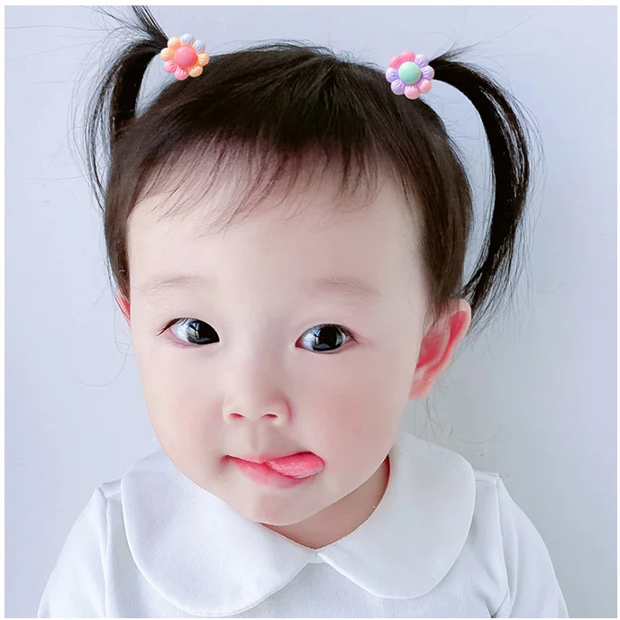 10PCS New Cartoon Animal Fruit Kids Elastic Hair Bands Cute Children Hair Ties Girls Hair Accessories Baby Headdress Headwear