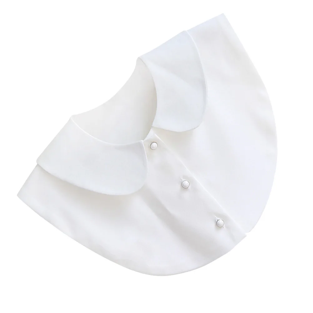 Cuello falso extraíble, blusa blanca de media camisa para mujer y niña, gargantilla de solapa de moda desmontable, cuello falso para vestido sin cuello