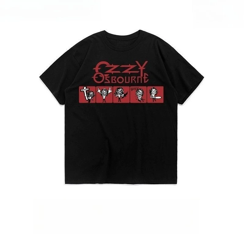 

2025 Summer's New Heavy Metal Rock Music Ozzy Printed Graphic T-shirts for Men and Women Short-sleeved T-shirtsstreetwear