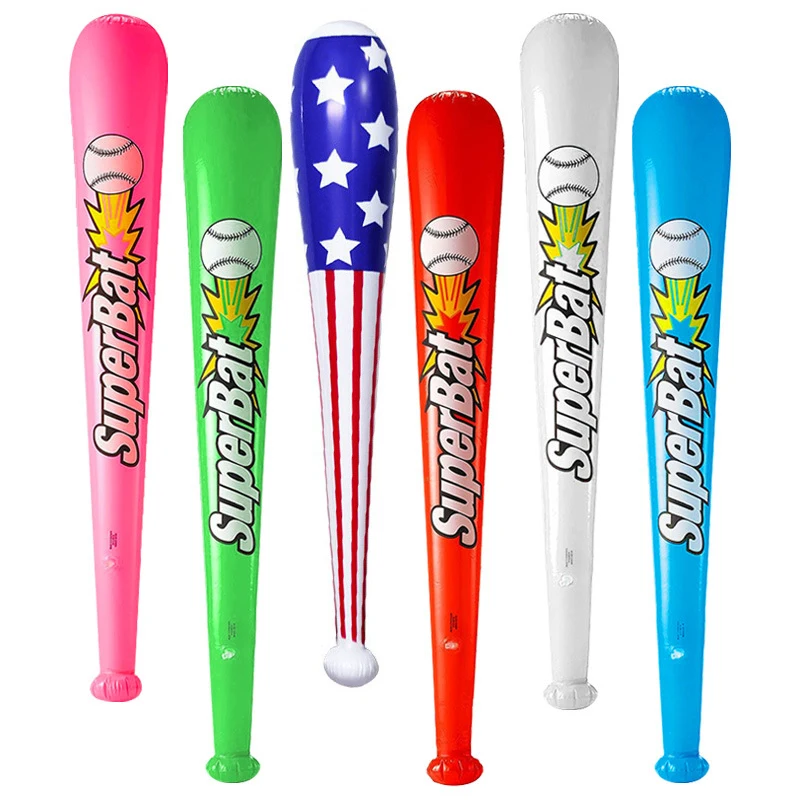 83cm American Flag Inflatable Balloon Stick PVC Inflatable Baseball Bat Kids Toys Independence Day Birthday Party Decoration Toy