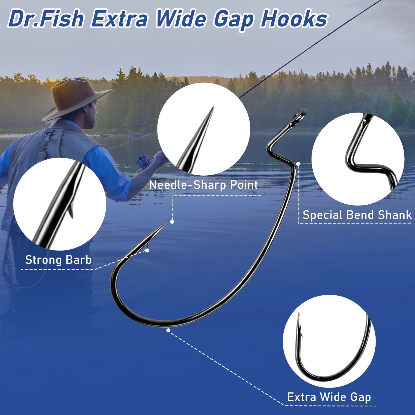 20/30 قطعة EWG السنانير باس الصيد هوك دودة هوك اضافية واسعة الفجوة سويم هوك ل تكساس تلاعب كارولينا الحفارات المياه المالحة # 10- # 5/0 #2
