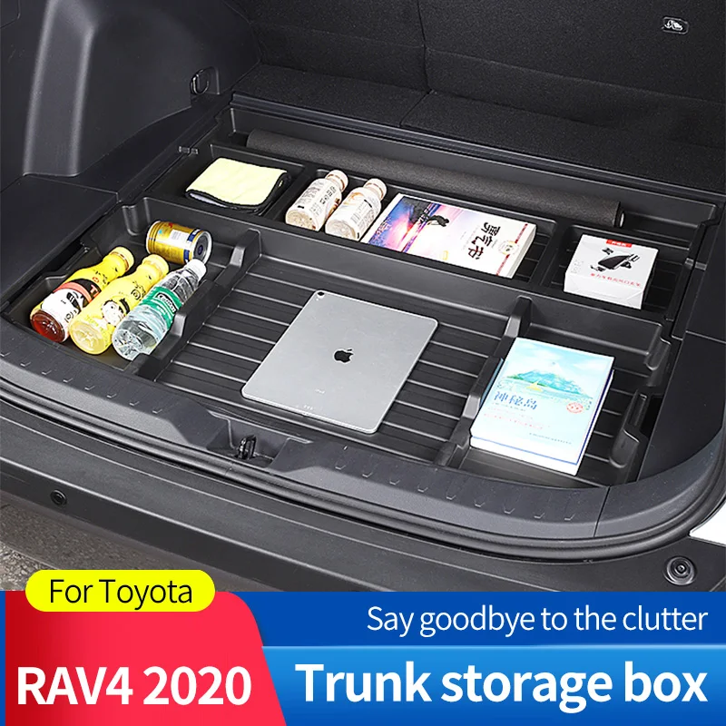 토요타 RAV4 XA50 RAV 4 MK5 2020 2021 2023 2024 트렁크 스페어 타이어 보관함 방진 자동차 내부 액세서리 블랙 ABS