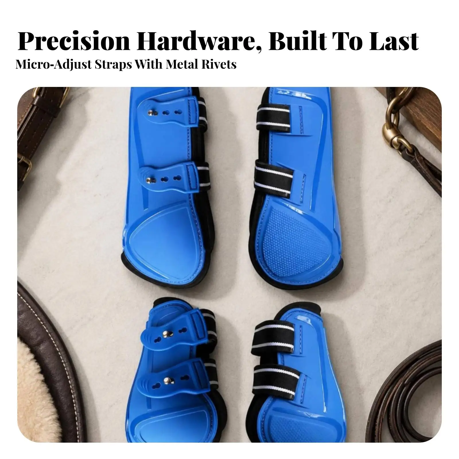 PU Neoprene Horse Leg Wraps Protective Boots for Equine Sports Training Overreach Prevention for Active Horse Care