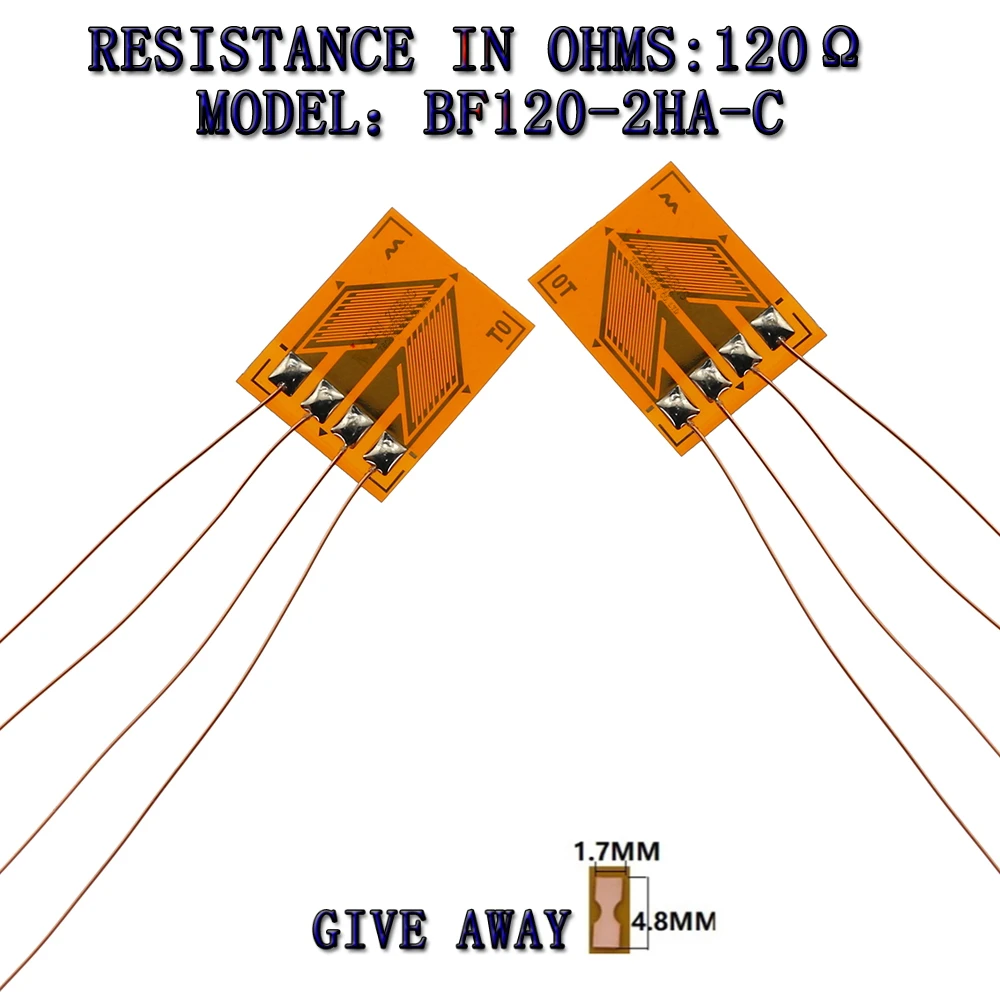 1 шт./лот, высокоточный полумостовой измеритель нагрузки BF120-2HA-C, 120 Ом/тресс сдвига, крутящий момент, ремень, эмалированная проволока