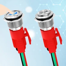 DaierTek Horn Button 12V 20A Heavy Duty 16MM Metal Horn Switch Speaker Blue LED Stainless Steel Momentary Push Button Switch