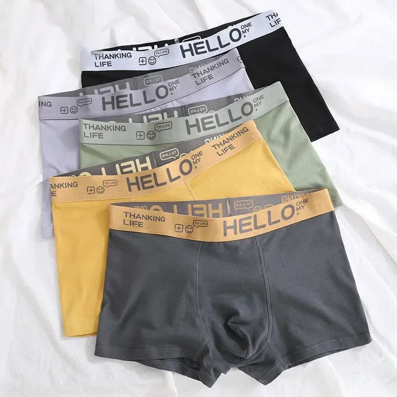 2024 NEW Men's Panties Soft Cotton Boxers Comfortable Breathable Underwear Teenagers Sports Underpants Men's Underwears