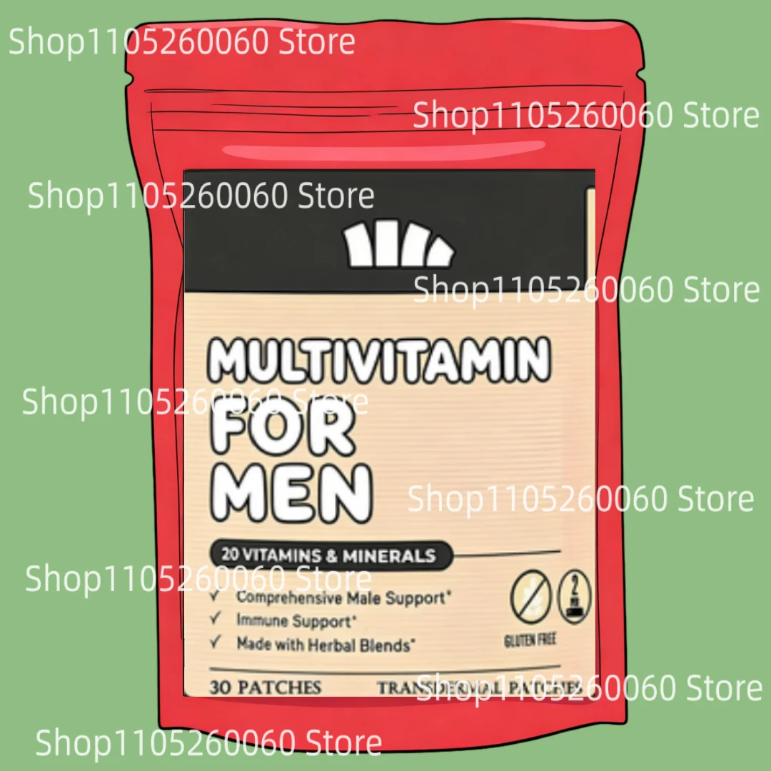 Mens Multivitamin Transdermal Patches Energy, Focus & Performance 30 Patches