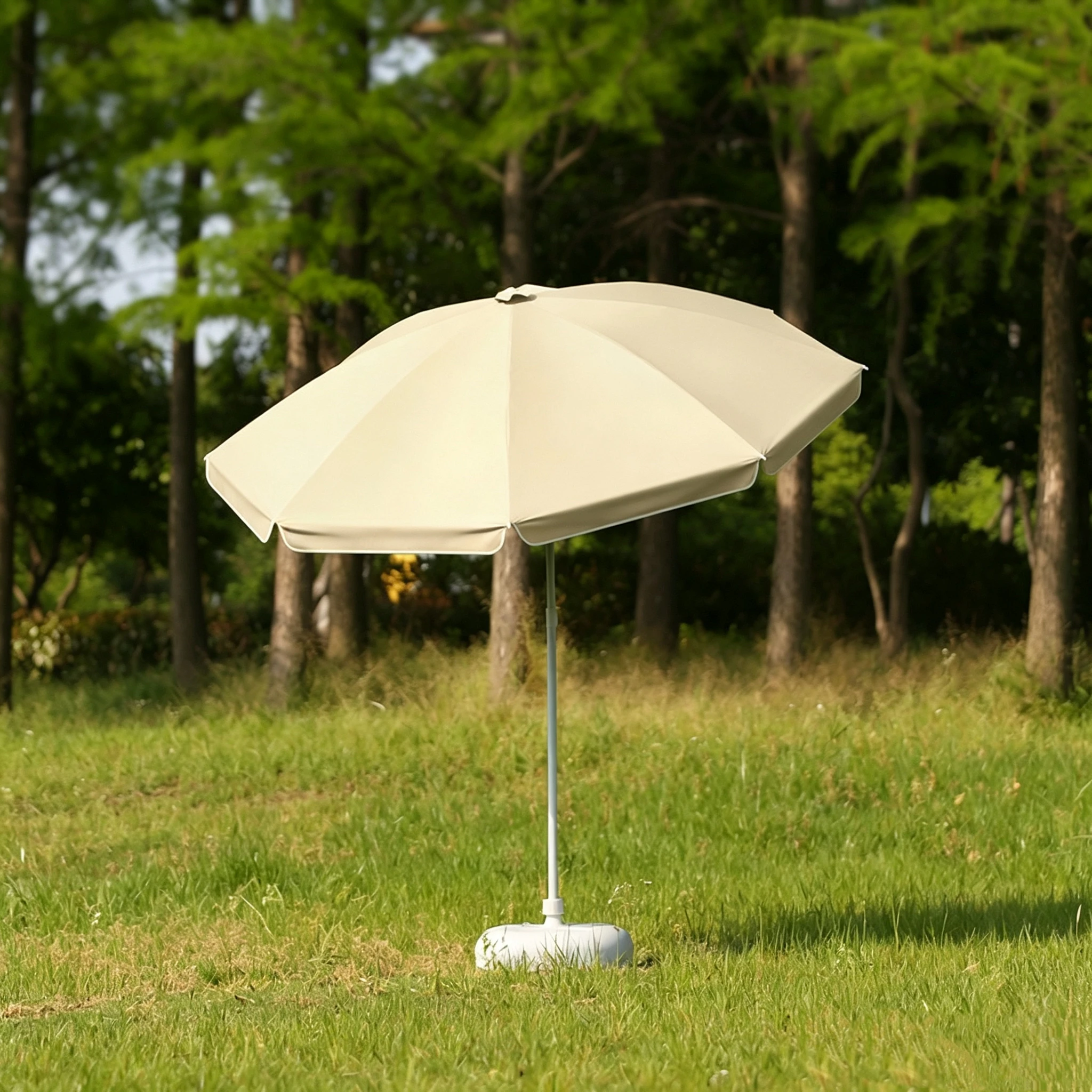 1PC Large Tilting Outdoor Sun Umbrella, Heavy Duty Commercial Stall Canopy with Crank Handle, Suitable for Beach, Patio, Festiva