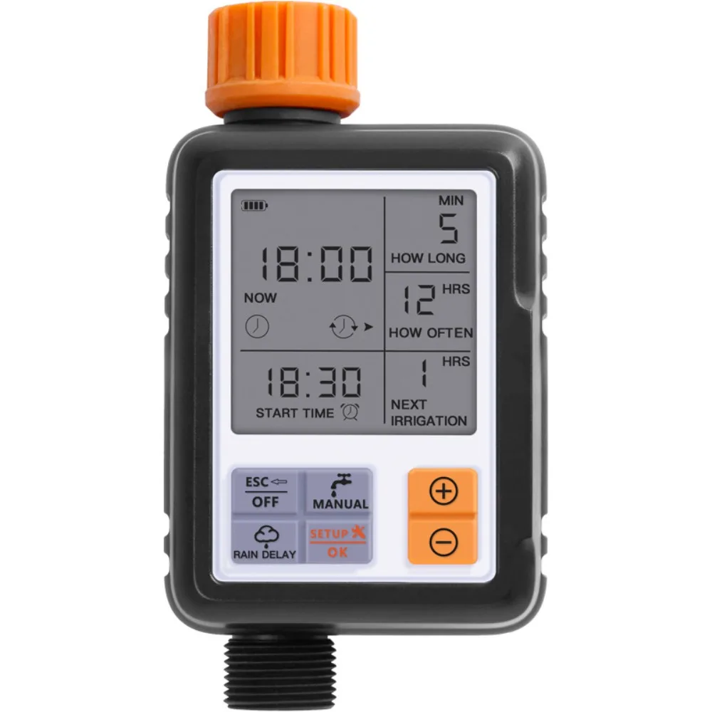 Grande Display LCD Rega Automática, Rega Automática Fácil de Usar, Digital Water Timer, Irrigação Precisa