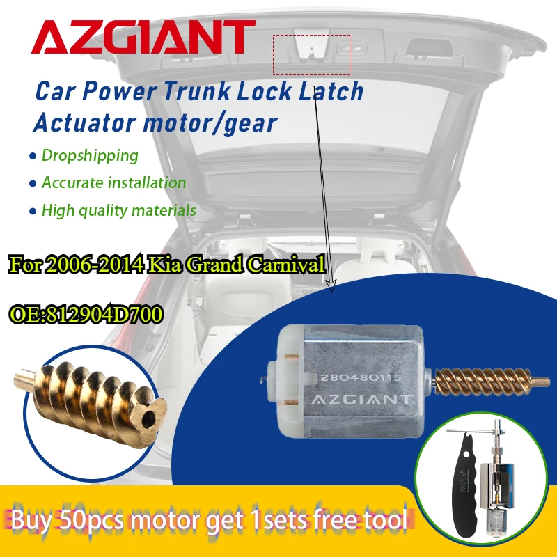 

AZGIANT for 2006-2014 Kia Grand Carnival OE 812904D700 Car Trunk Lock Actuator Latch Release Door Lock Motor DC 12V Auto Parts