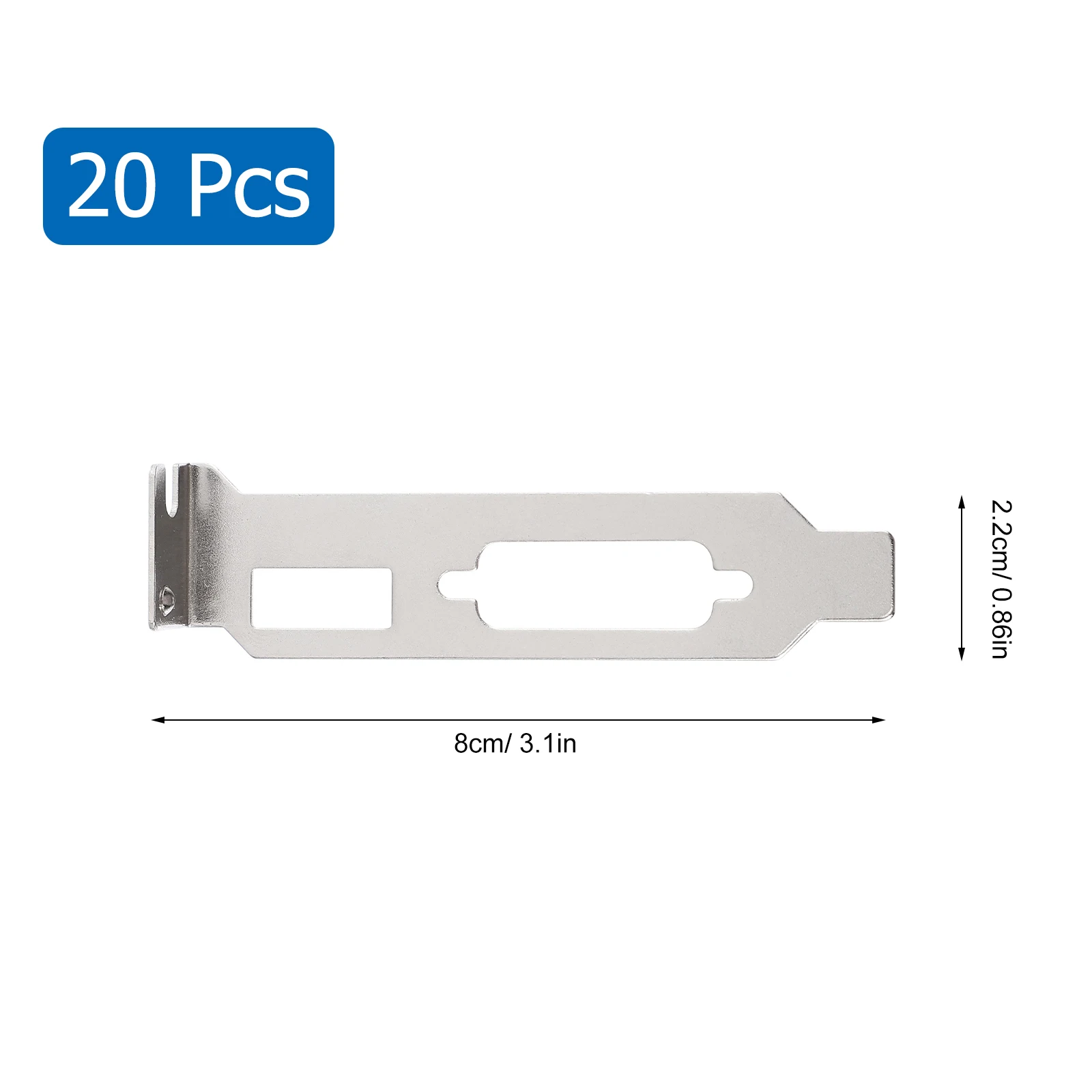 

20 pcs 20 White PCI Slot Cover Pcs Vented Graphics Blank Plate Chassis Block Heat Dissipation Computer Expansion Bracket