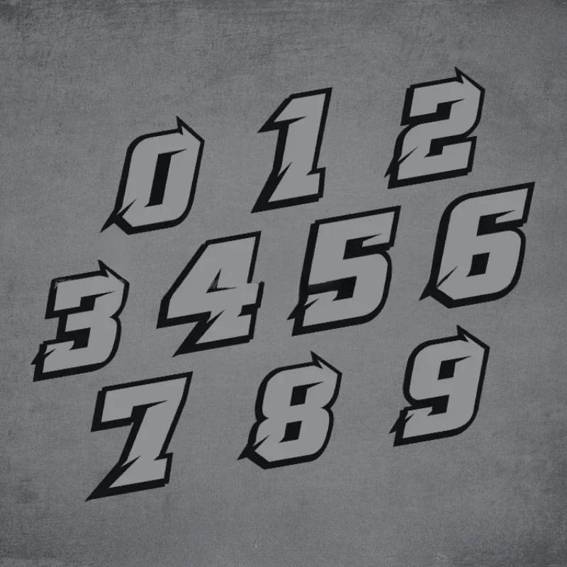 

0123456789 Numbers Car Motorcycle Stickers for Moto Helmet Fuel Tank Fairing DIY Number Waterproof Vinyl Decals Decoration