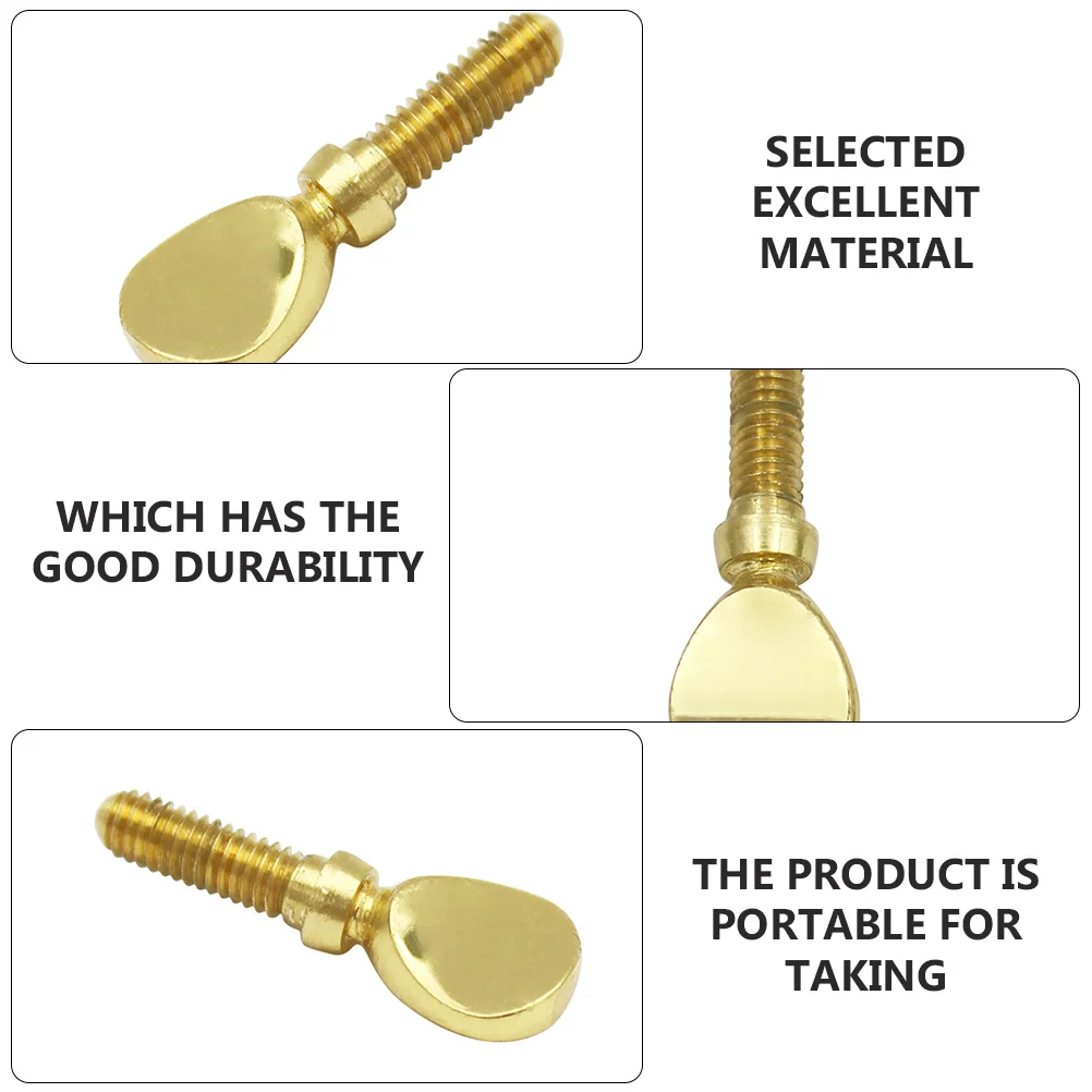 3 Stück goldene Saxophon-Halsschrauben aus Metall, langlebiges Saxophon-Ersatzteil, einfach einzustellen, praktische Saxophon-Halsschraube