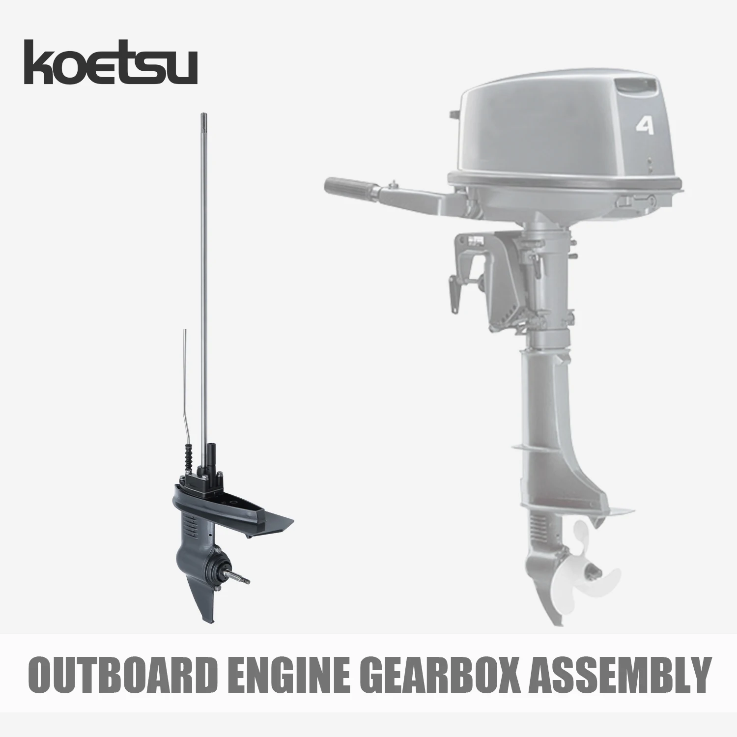 

Koetsu Outboard Engine Gearbox Assembly，Suitable For Yamaha 2-stroke 4/5 HP Underwater Housing Components 6E0-45300-13-4D Long