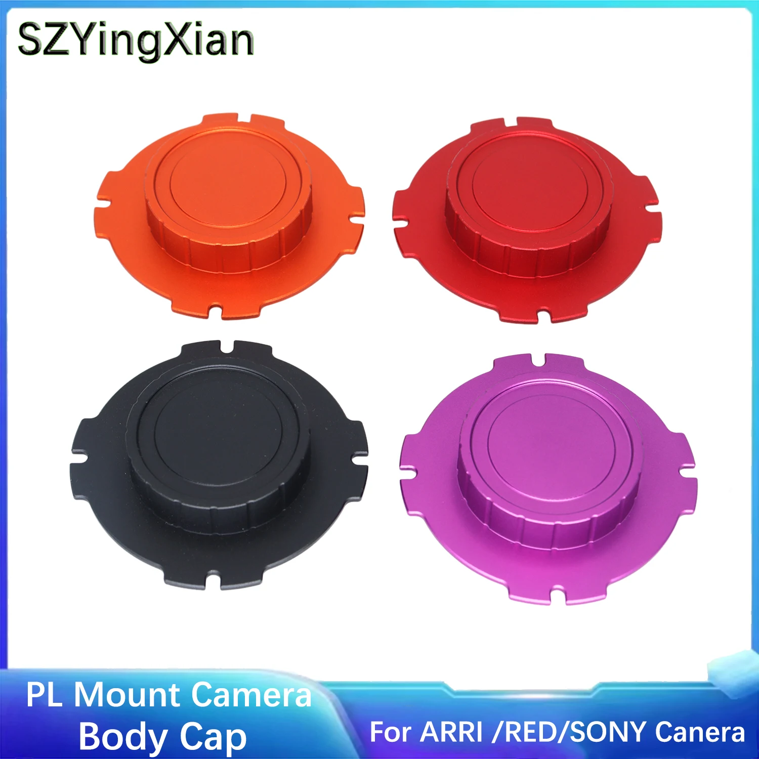 Aluminum Alloy PL Mount Camera Body Cap, Twist‑Lock Cine Camera Sensor Protective Cover for ARRI RED PL‑Mount Cinema Camera