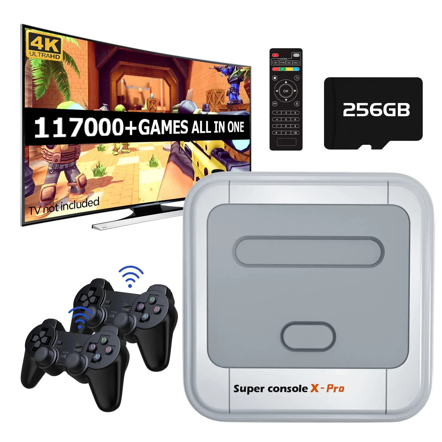 

Super Console X Pro 50+ Emulator 50000+ Retro Games Mini TV Box Wireless 2.4G Video Game Consoles Player For PSP PS1 DC N64