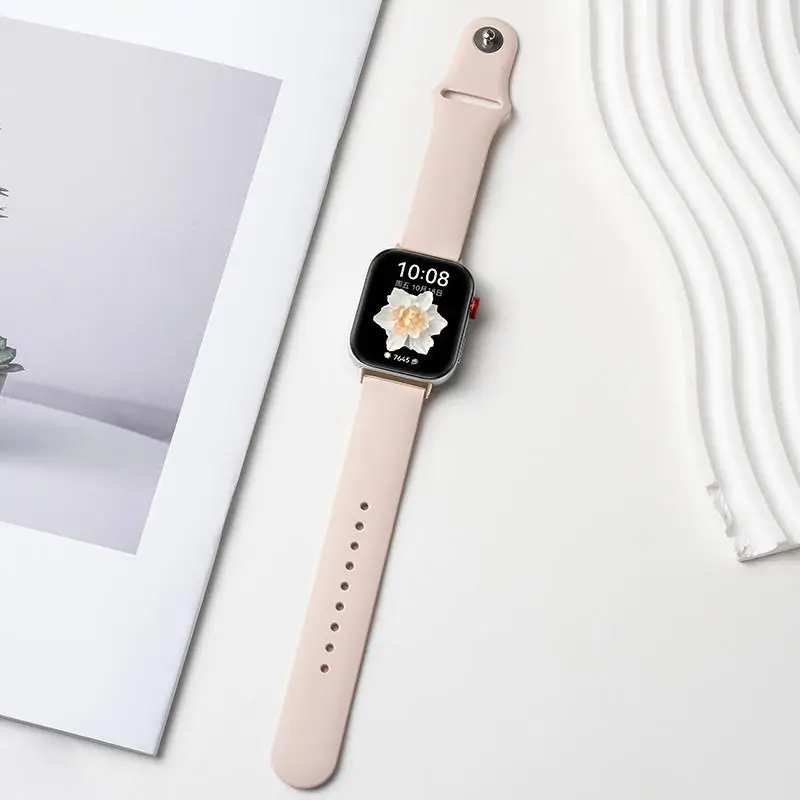 Tali Silikon untuk Jam Tangan Huawei Fit 3/4/4 Pro Gelang Karet Olahraga Lembut untuk Jam Tangan Pintar Huawei Fit 3/4/4 Pro Aksesori